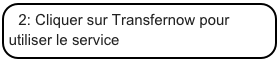2: Cliquer sur Transfernow pour            utiliser le service
 
